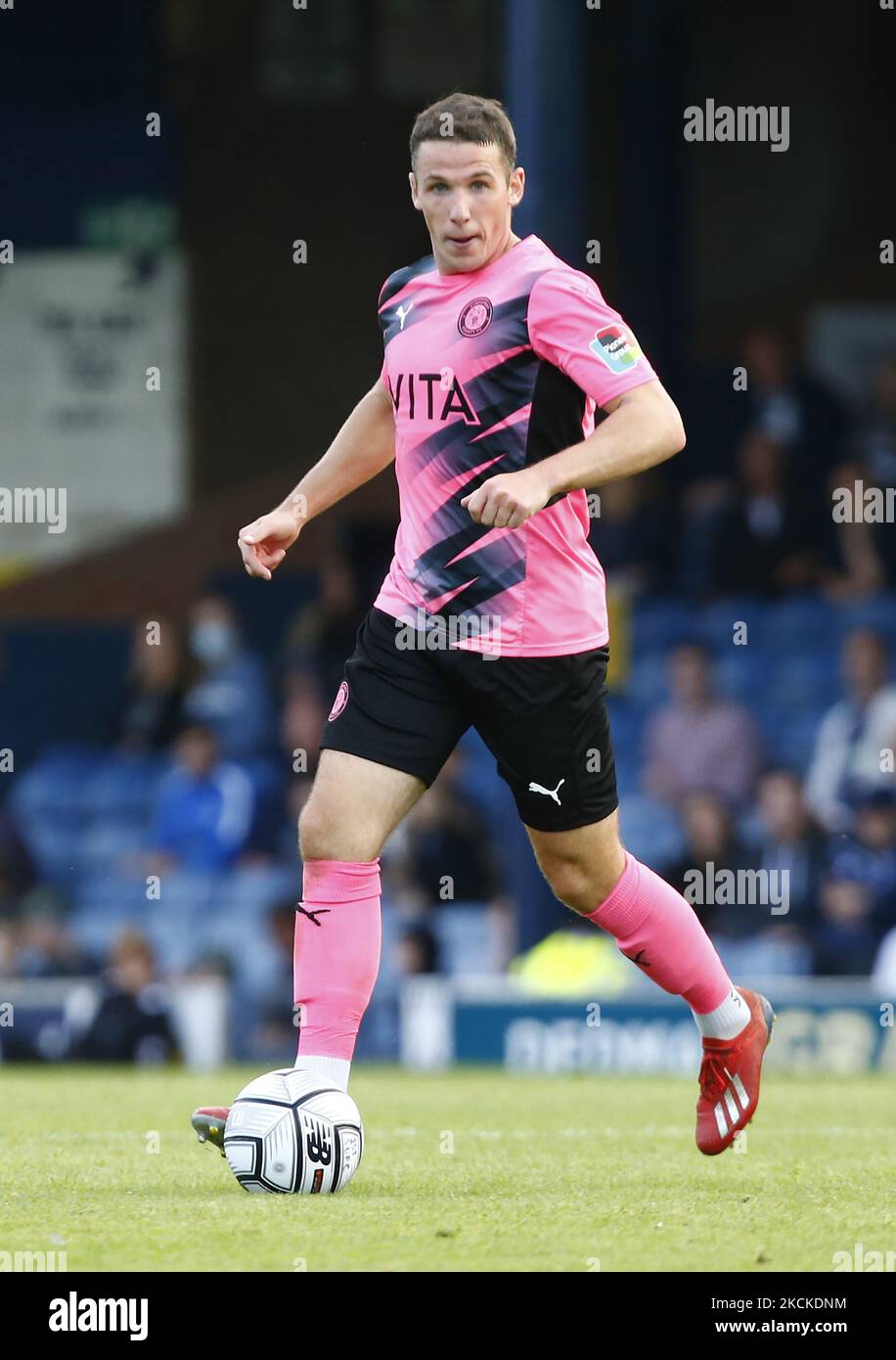 John Rooney von Stockport County Er ist der jüngere Bruder des Derby County Managers und ehemaligen Englands Wayne Rooney während der National League zwischen Southend United und Stockport County im Roots Hall Stadium, Southend on Seas, Großbritannien am 25.. August 2021 (Foto by Action Foto Sport/NurPhoto) Stockfoto