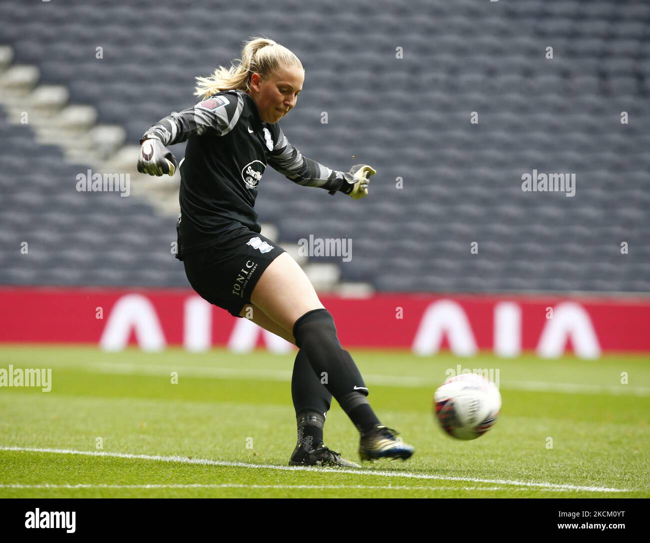 Emily Ramsey (Leihgabe von Manchester United) von Birmingham City Women während der Barclays FA Women's Super League zwischen Tottenham Hotspur und Birmingham City am 04.. September 2021 im Tottenham Stadium, London, Großbritannien (Foto by Action Foto Sport/NurPhoto) Stockfoto