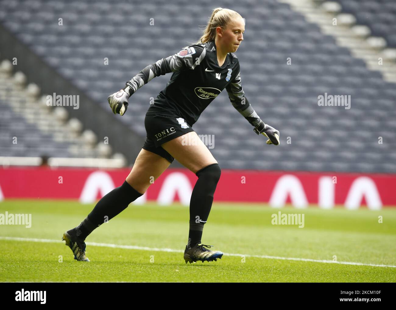 Emily Ramsey (Leihgabe von Manchester United) von Birmingham City Women während der Barclays FA Women's Super League zwischen Tottenham Hotspur und Birmingham City am 04.. September 2021 im Tottenham Stadium, London, Großbritannien (Foto by Action Foto Sport/NurPhoto) Stockfoto