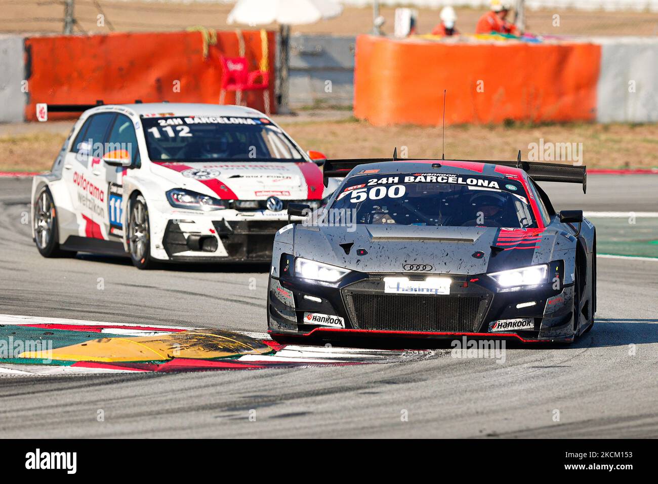 Fahrer: Martin Lechmann und Patric Niederhauser von Car Collection beim HANKOOK 24h BARCELONA 2021-Rennen auf dem Circuit de Catalunya. (Foto von DAX Images/NurPhoto) Stockfoto