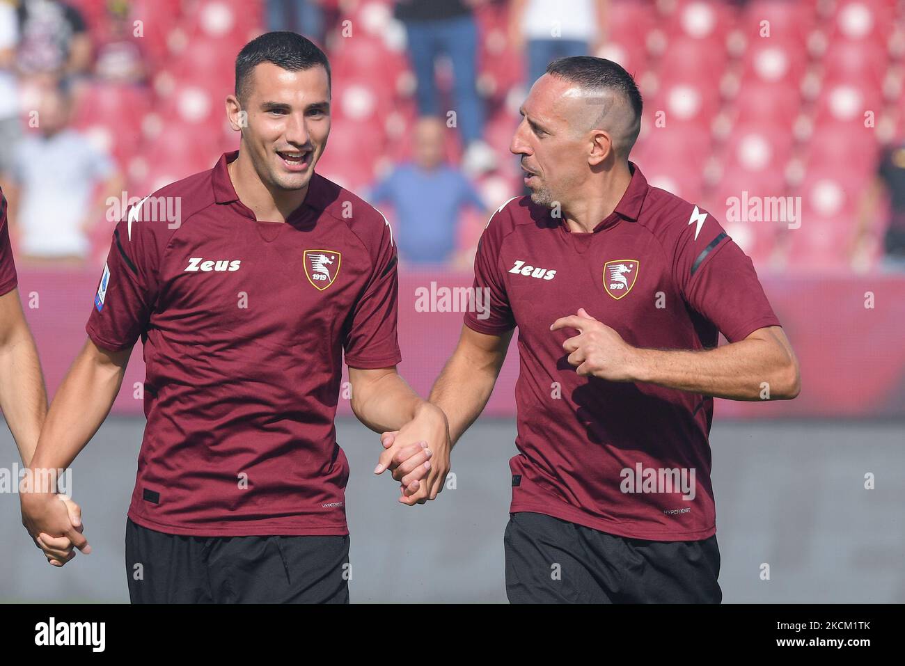 Franck Ribery während seiner Präsentation als Neuzugang für die US Salernitana 1919 im Stadio Arechi, Salerno, Italien am 6. September 2021. (Foto von Giuseppe Maffia/NurPhoto) Stockfoto