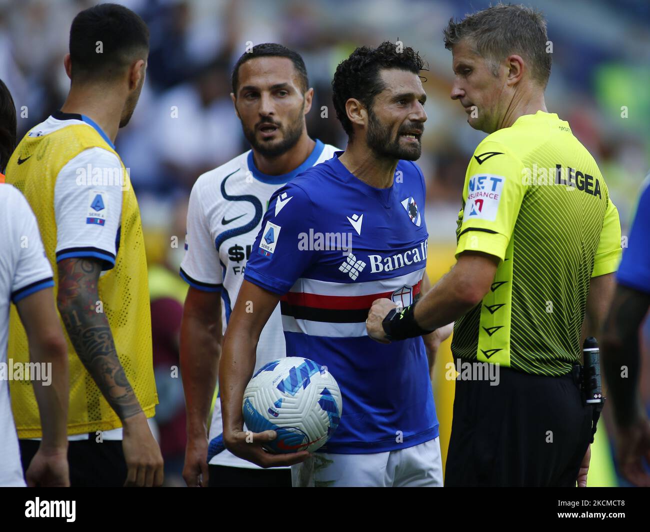 Antonio Candreva während des Spiels der Serie A zwischen Sampdoria und Inter in Genua, am 12. September 2021 (Foto: Loris Roselli/NurPhoto) Stockfoto