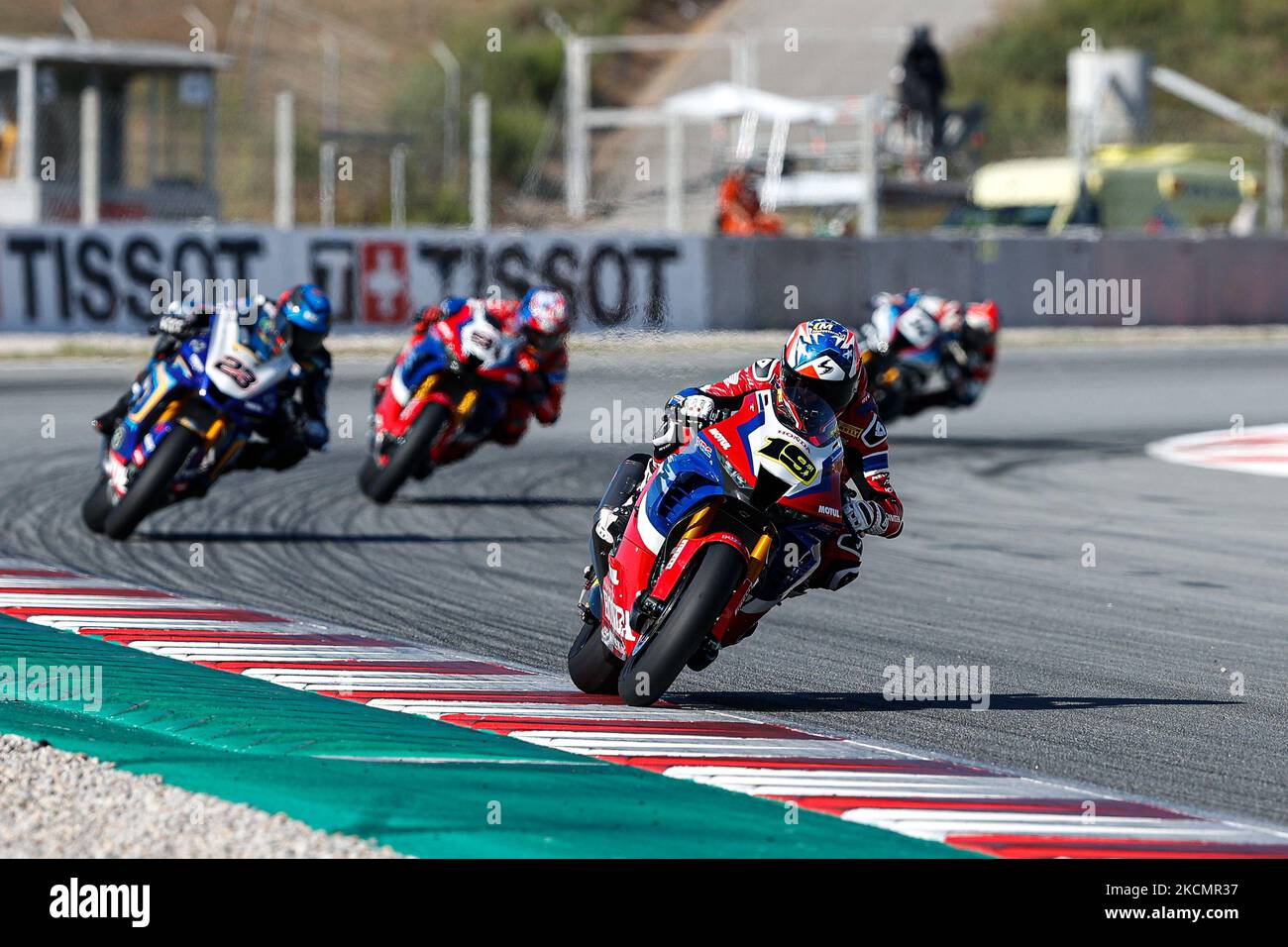 Alvaro Bautista vom HRC Team mit Honda CBR1000 RR-R während der Hyundai N Catalunya WorldSBK Runde der FIM World Superbike Championship auf dem Circuit de Catalunya in Barcelona, Spanien. (Foto von DAX Images/NurPhoto) Stockfoto