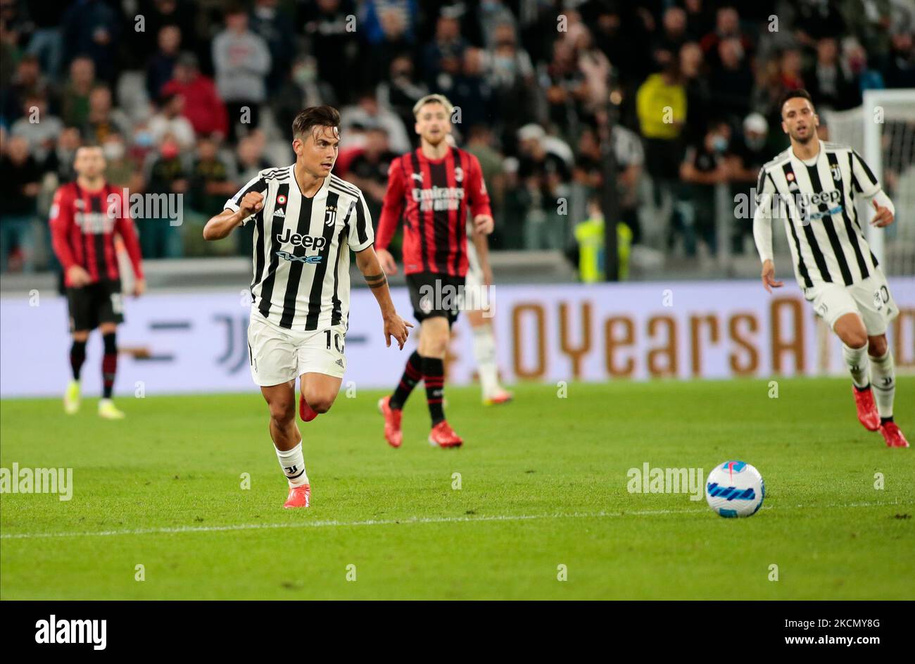 Paulo Dybala (FC Juventus) während des Fußballspiels der italienischen Serie A zwischen dem FC Juventus und dem AC Mailand am 19. September 2021 im Allianz-Stadion in Turin, Italien (Foto: Nderim Kaceli/LiveMedia/NurPhoto) Stockfoto