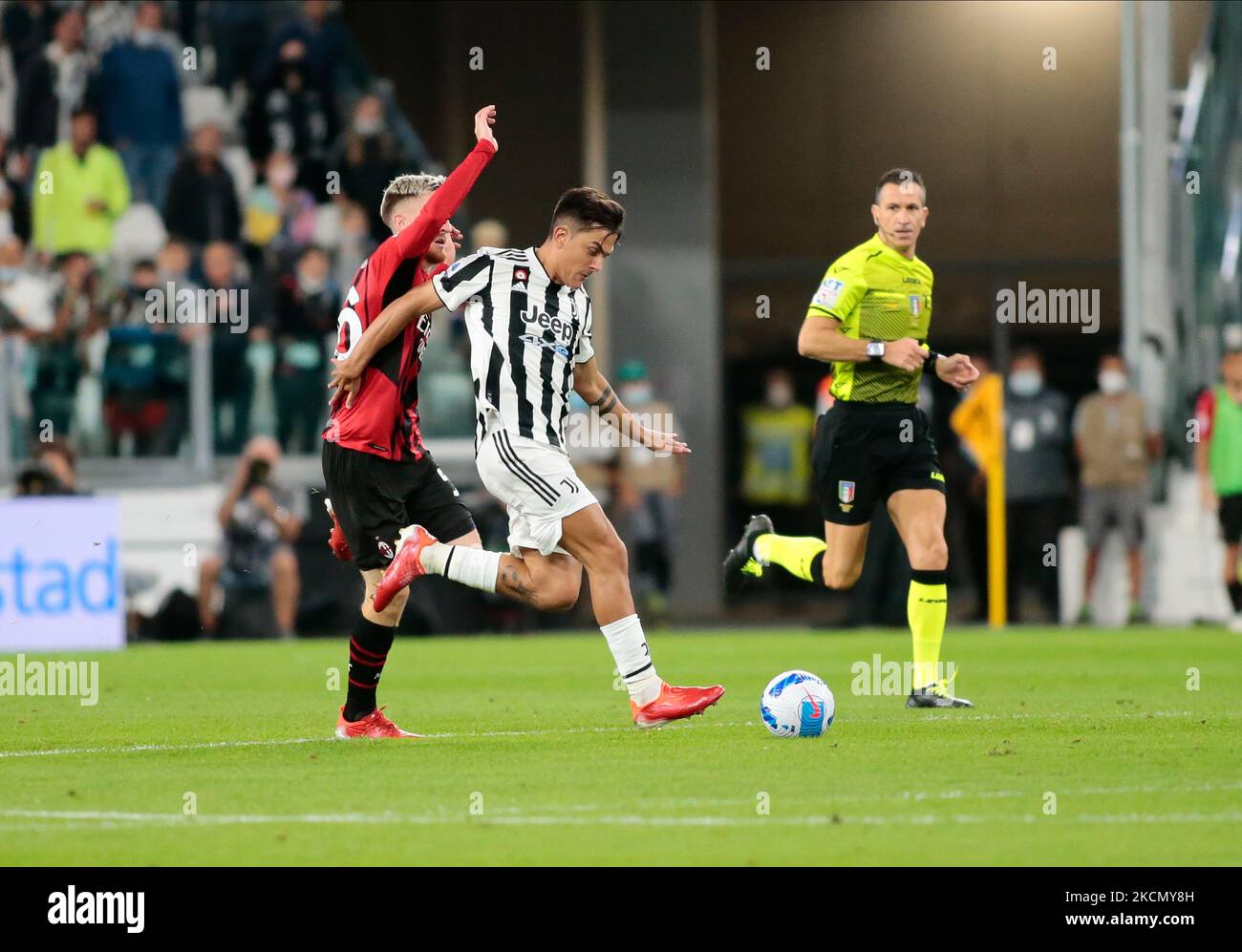 Paulo Dybala (FC Juventus) während des Fußballspiels der italienischen Serie A zwischen dem FC Juventus und dem AC Mailand am 19. September 2021 im Allianz-Stadion in Turin, Italien (Foto: Nderim Kaceli/LiveMedia/NurPhoto) Stockfoto