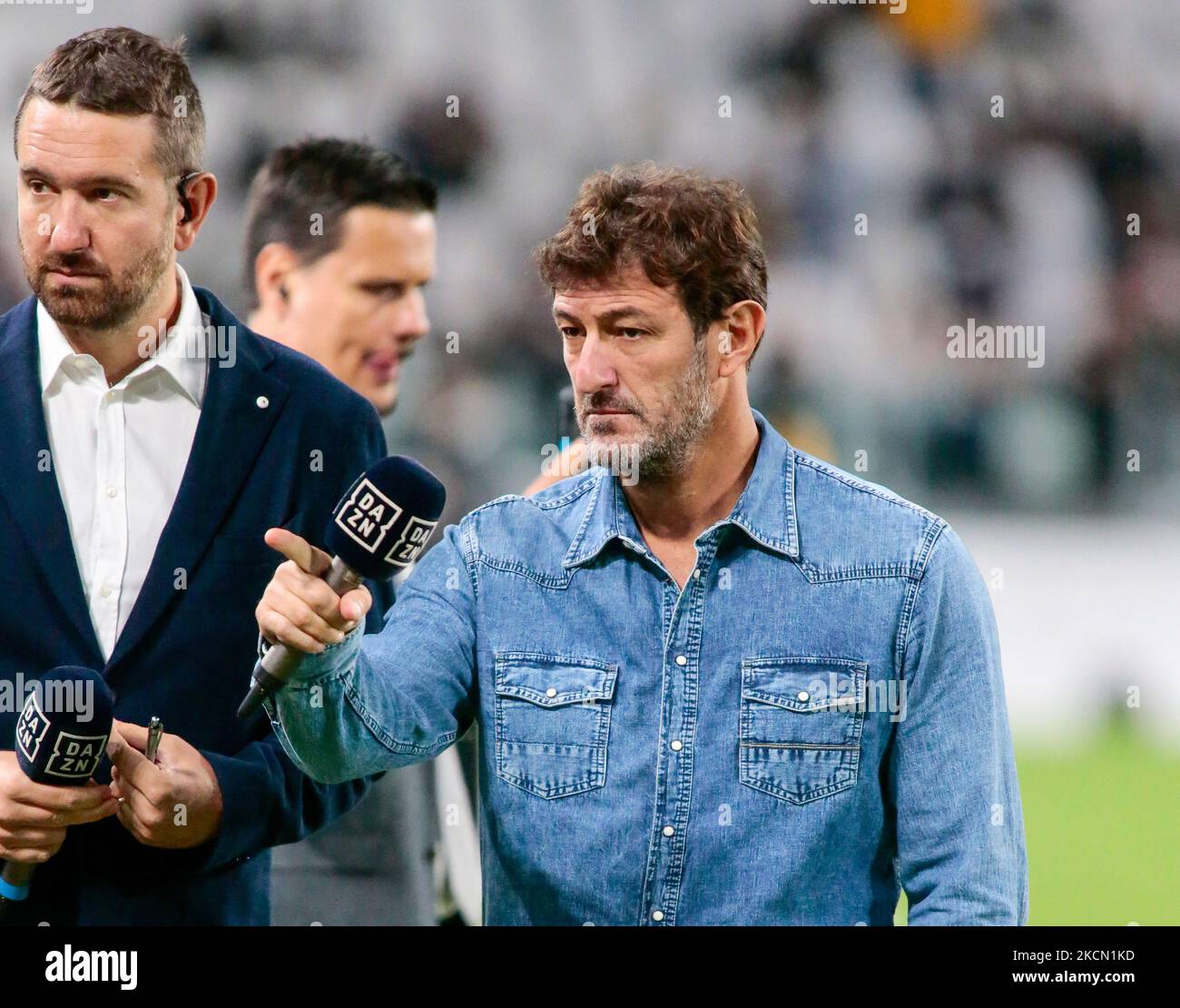 Ciro Ferrara, ehemaliger FC Juventus-Spieler während des Fußballspiels der italienischen Meisterschaft Serie A zwischen dem FC Juventus und dem AC Milan FC am 19. September 2021 im Allianz-Stadion in Turin, Italien (Foto: Nderim Kaceli/LiveMedia/NurPhoto) Stockfoto