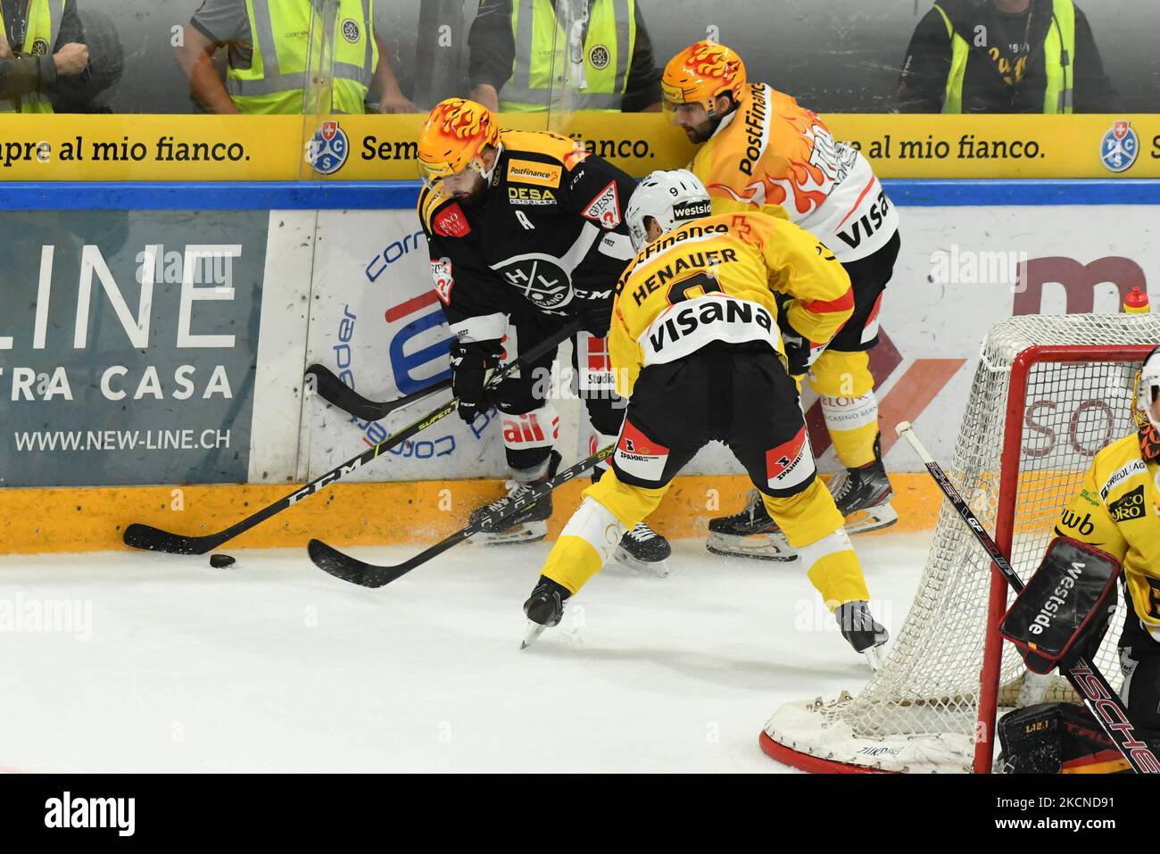 LUCA FAZZINI Lugano Hockey Top Soccer HC Lugano vs. SC Berna National League Saison 2021/2022 am 25. September 2021 in der Corner Arena in Lugano, Schweiz (Foto: Fabio Averna/NurPhoto) Stockfoto