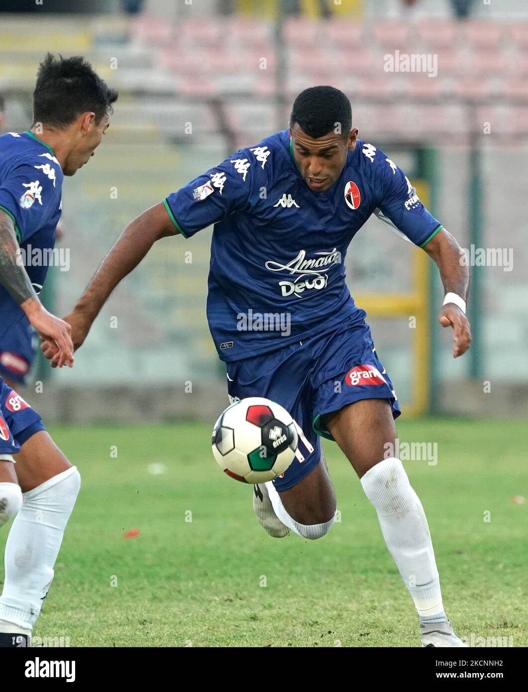 Walid Cheddira von SSC Bari während der Serie C Spiel zwischen ACR Messina und SSC Bari am 29. September 2021 Stadion Franco Scoglio in Messina, Italien. (Foto von Gabriele Maricchiolo/NurPhoto) Stockfoto