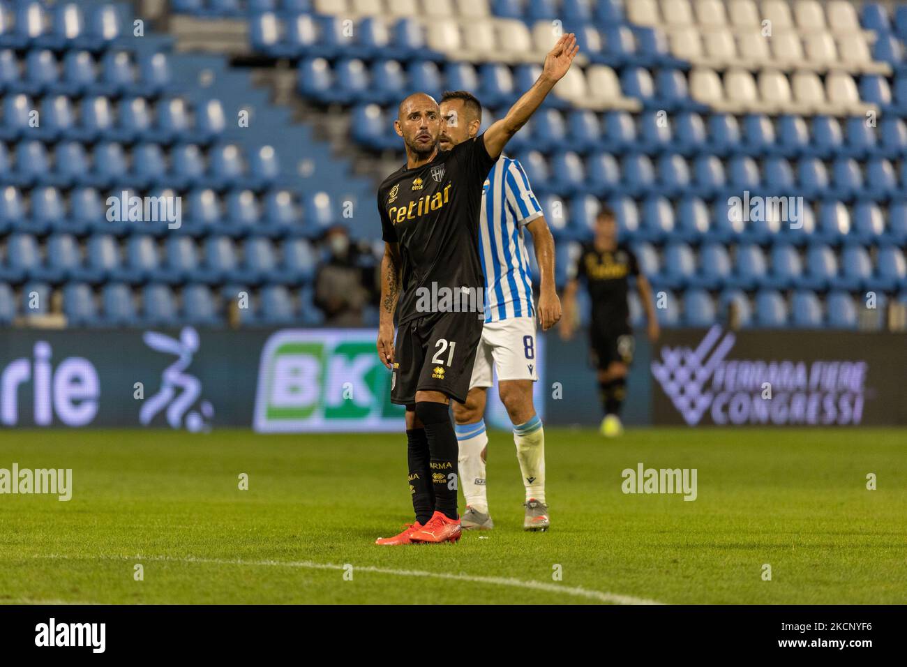 PASQUALE SCHIATTARELLA (PARMA) während der italienischen Fußball-Meisterschaft Liga BKT SPAL gegen Parma Calcio am 02. Oktober 2021 im Paolo Mazza-Stadion in Ferrara, Italien (Foto von Alessandro Castaldi/LiveMedia/NurPhoto) Stockfoto