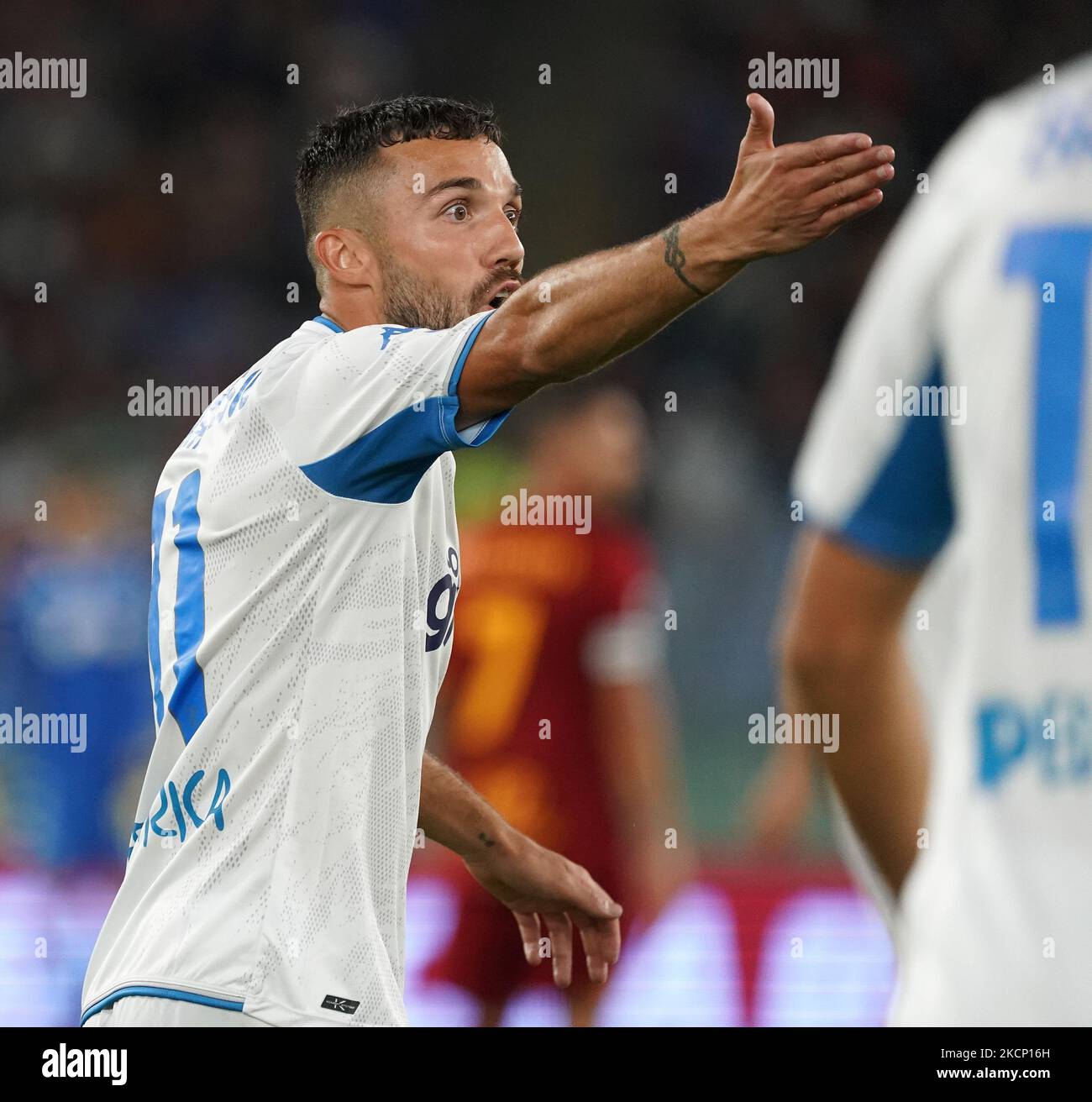 Federico Di Francesco vom FC Empoli während der Serie A zwischen AS Roma und FC Empoli am 03. Oktober 2021 Stadion 'Olimpico' in Roma, Italien (Foto: Gabriele Maricchiolo/NurPhoto) Stockfoto