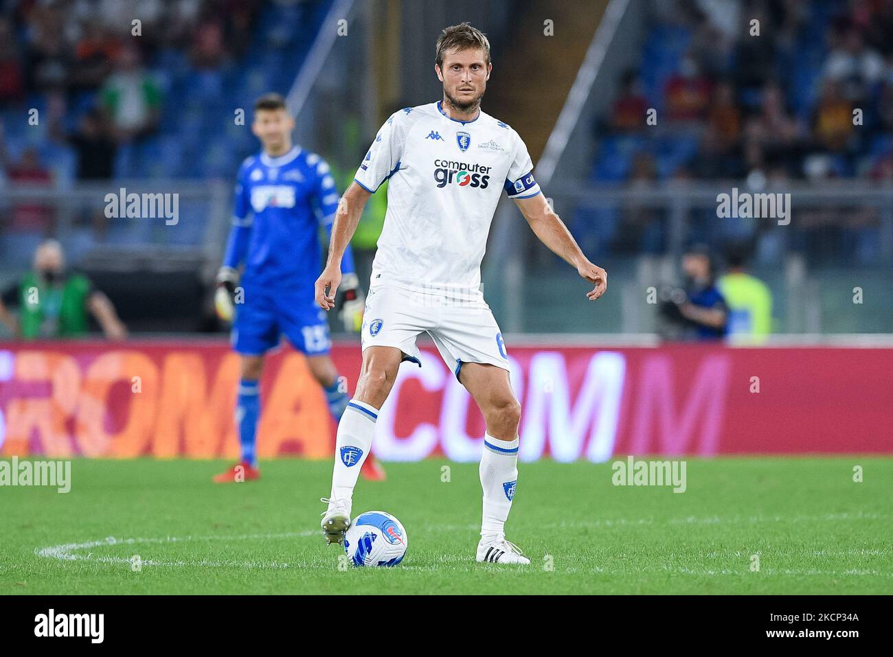 Simone Romagnoli vom FC Empoli während der Serie Ein Spiel zwischen AS Roma und Empoli Calcio im Stadio Olimpico, Rom, Italien am 3. Oktober 2021. (Foto von Giuseppe Maffia/NurPhoto) Stockfoto