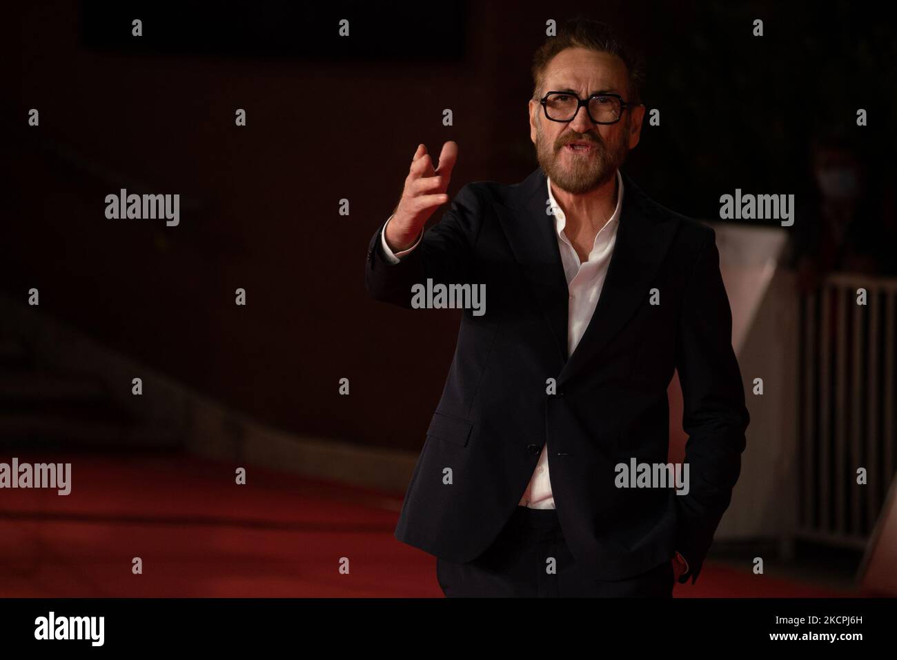 Marco Giallini besucht den roten Teppich des Films 'IO sono Babbo Natale' während des Rom Film Festivals 16. am 13. Oktober 2021 in Rom, Italien. (Foto von Luca Carlino/NurPhoto) Stockfoto