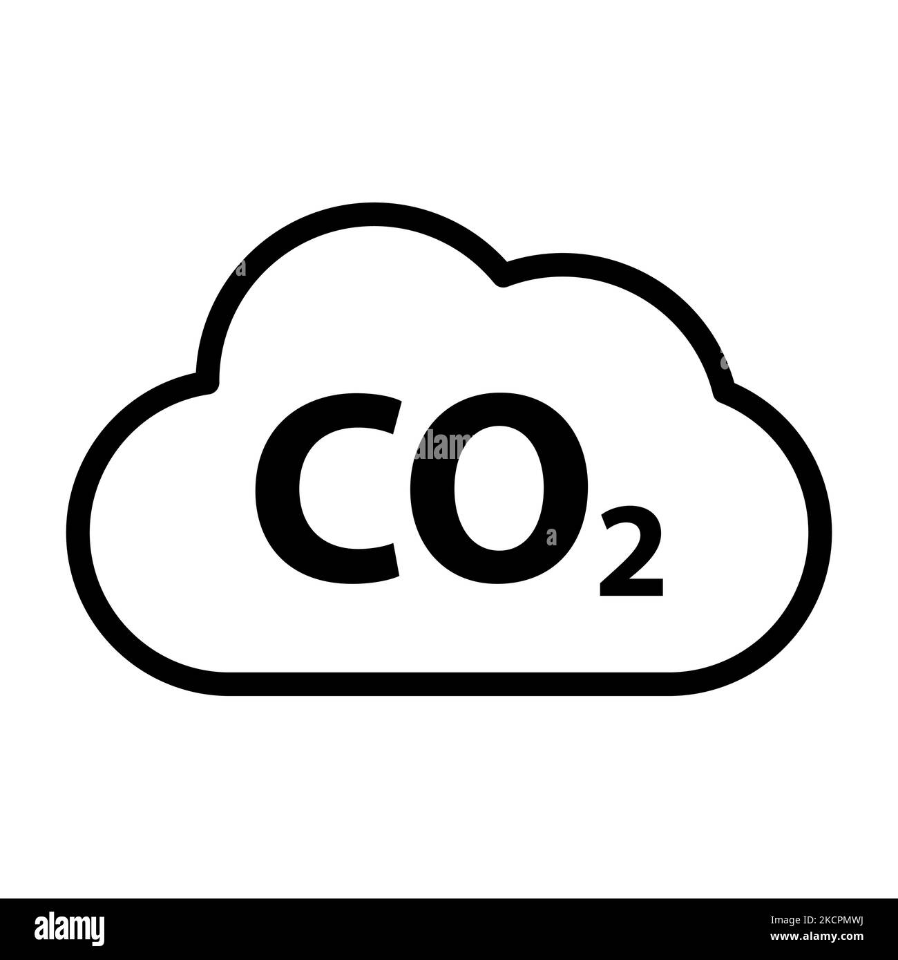 CO2 Reduce Cloud Icon, saubere globale Emission, Umwelt Öko-Design Symbol Vektor-Illustration . Stock Vektor