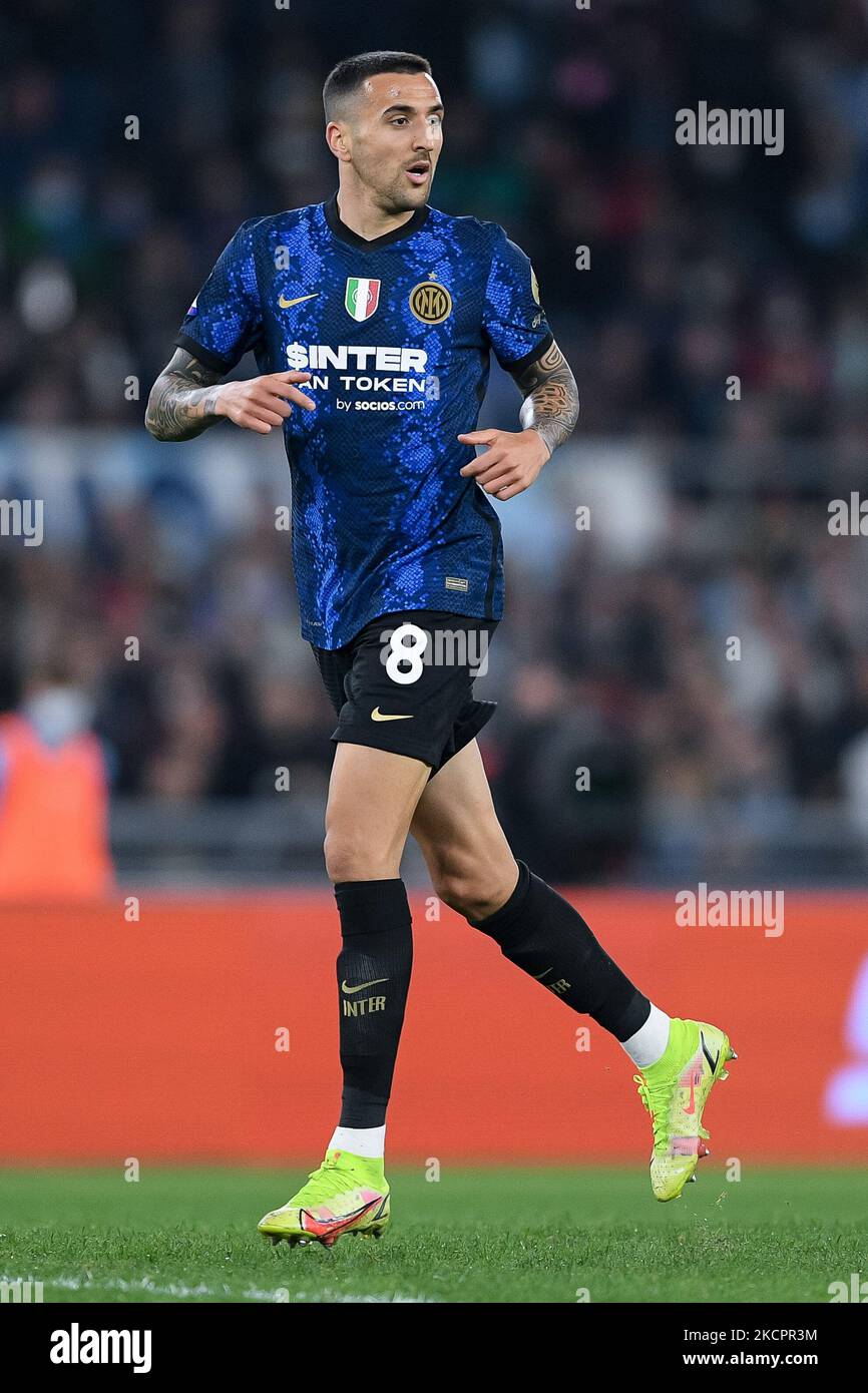 Matias Vecino vom FC Internazionale während des Serie A-Spiels zwischen SS Lazio und FC Internazionale im Stadio Olimpico, Rom, Italien am 16. Oktober 2021. (Foto von Giuseppe Maffia/NurPhoto) Stockfoto