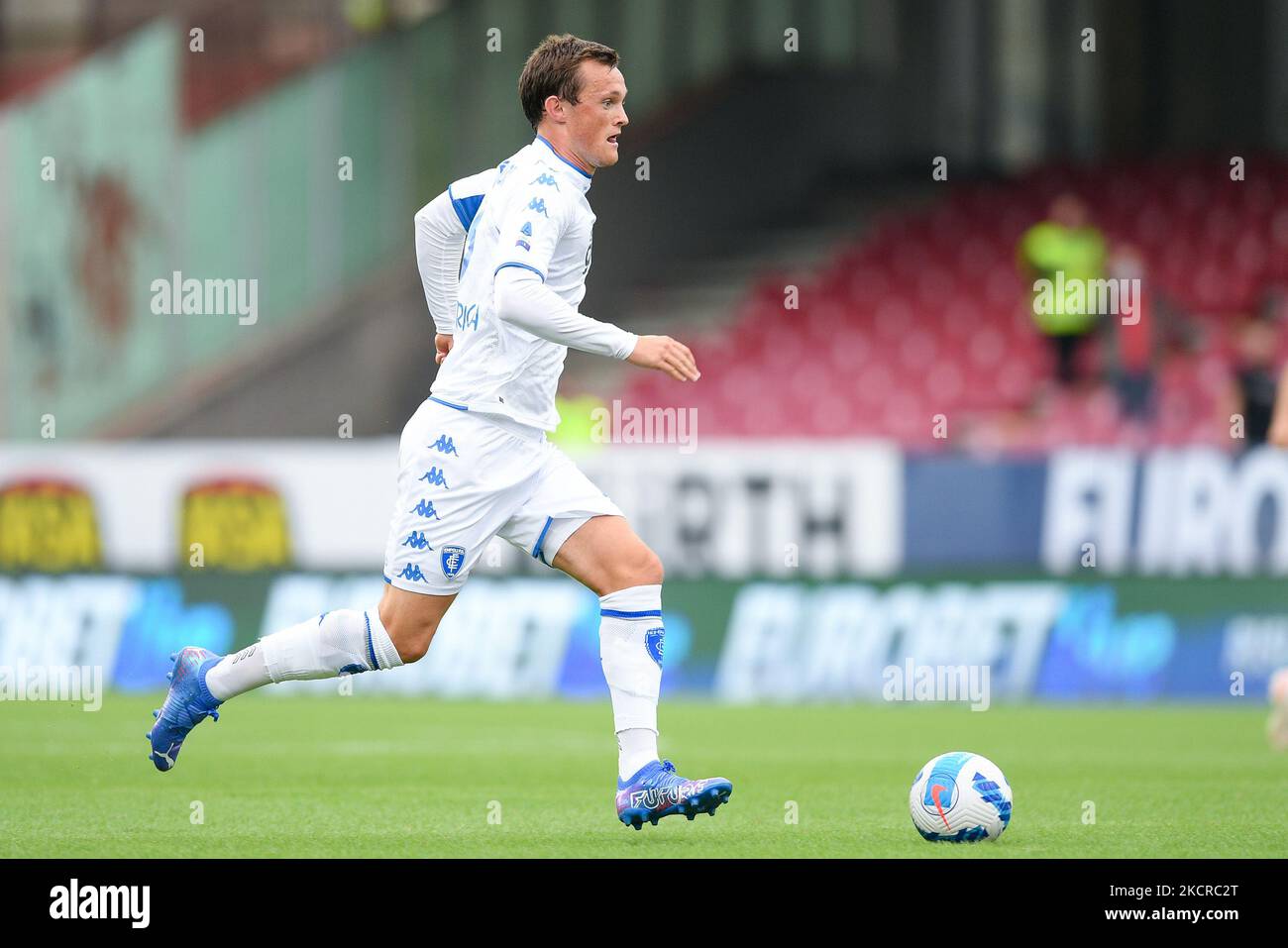 Liam Henderson vom FC Empoli während des Serie-A-Spiels zwischen US Salernitana 1919 und dem FC Empoli am 23. Oktober 2021 im Stadio Arechi, Salerno, Italien. (Foto von Giuseppe Maffia/NurPhoto) Stockfoto