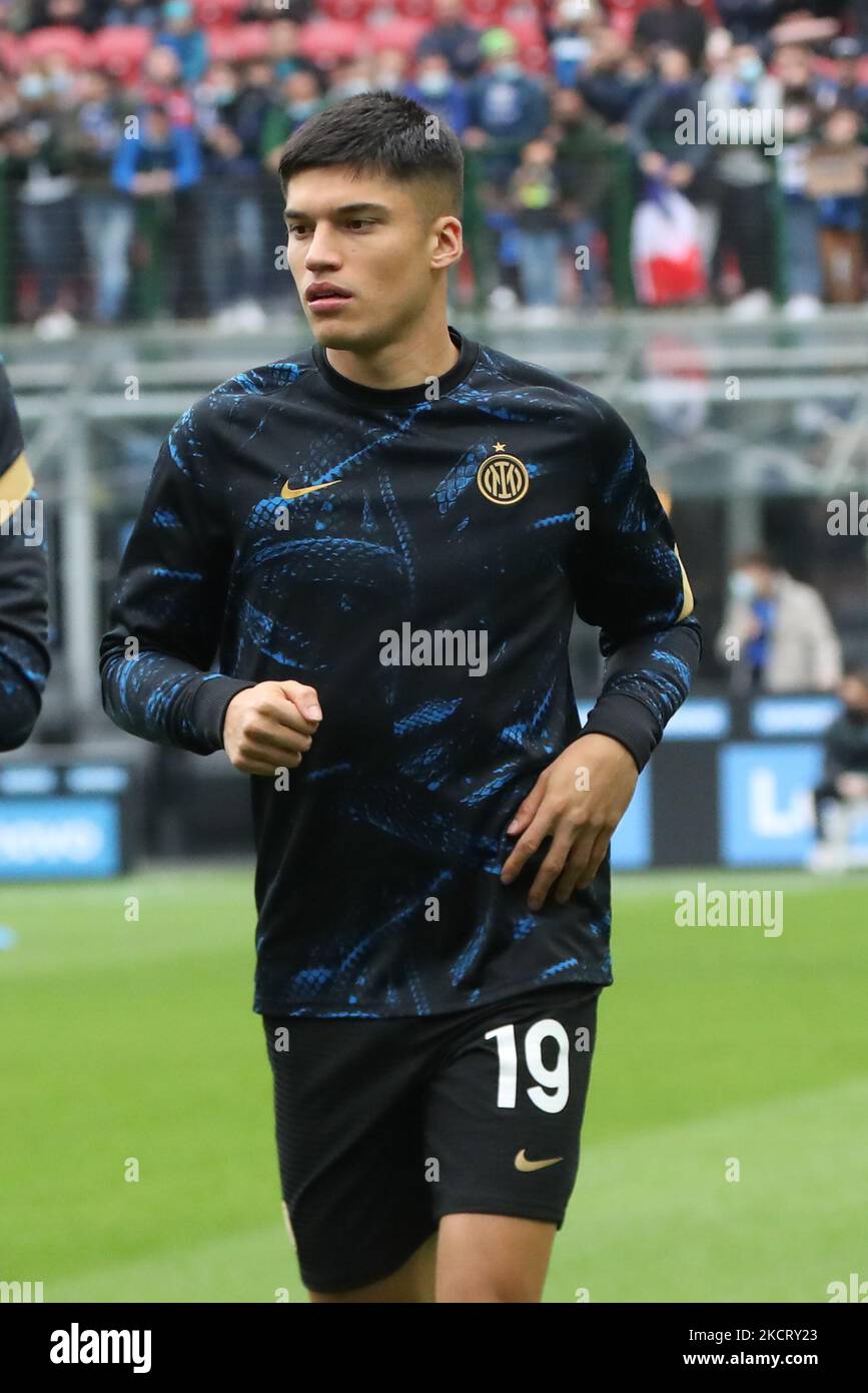 Joaquin Correa von Inter in Aktion während des Fußballspiels der Serie A zwischen dem FC Internazionale und Udinese im San Siro Stadium, am 31. Oktober 2021 in Bergamo, Italien (Foto: Mairo Cinquetti/NurPhoto) Stockfoto