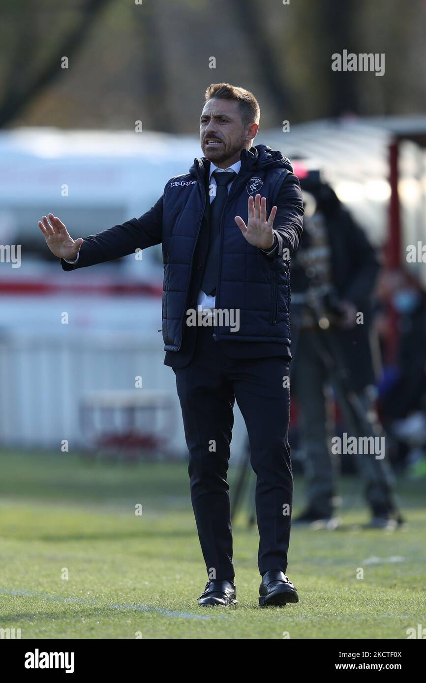 Fabio Ulderici (Empoli Ladies) während des italienischen Fußballspiels Serie A Frauen AC Mailand gegen Empoli Ladies am 07. November 2021 im Vismara-Stadion in Mailand, Italien (Foto: Francesco Scaccianoce/LiveMedia/NurPhoto) Stockfoto