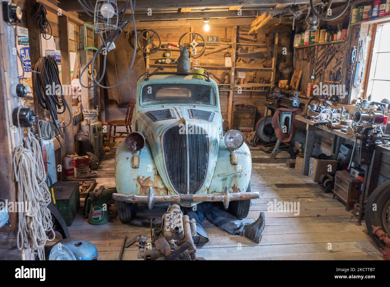 Verkehrsmuseum in Ystafell im Norden Islands. Stockfoto