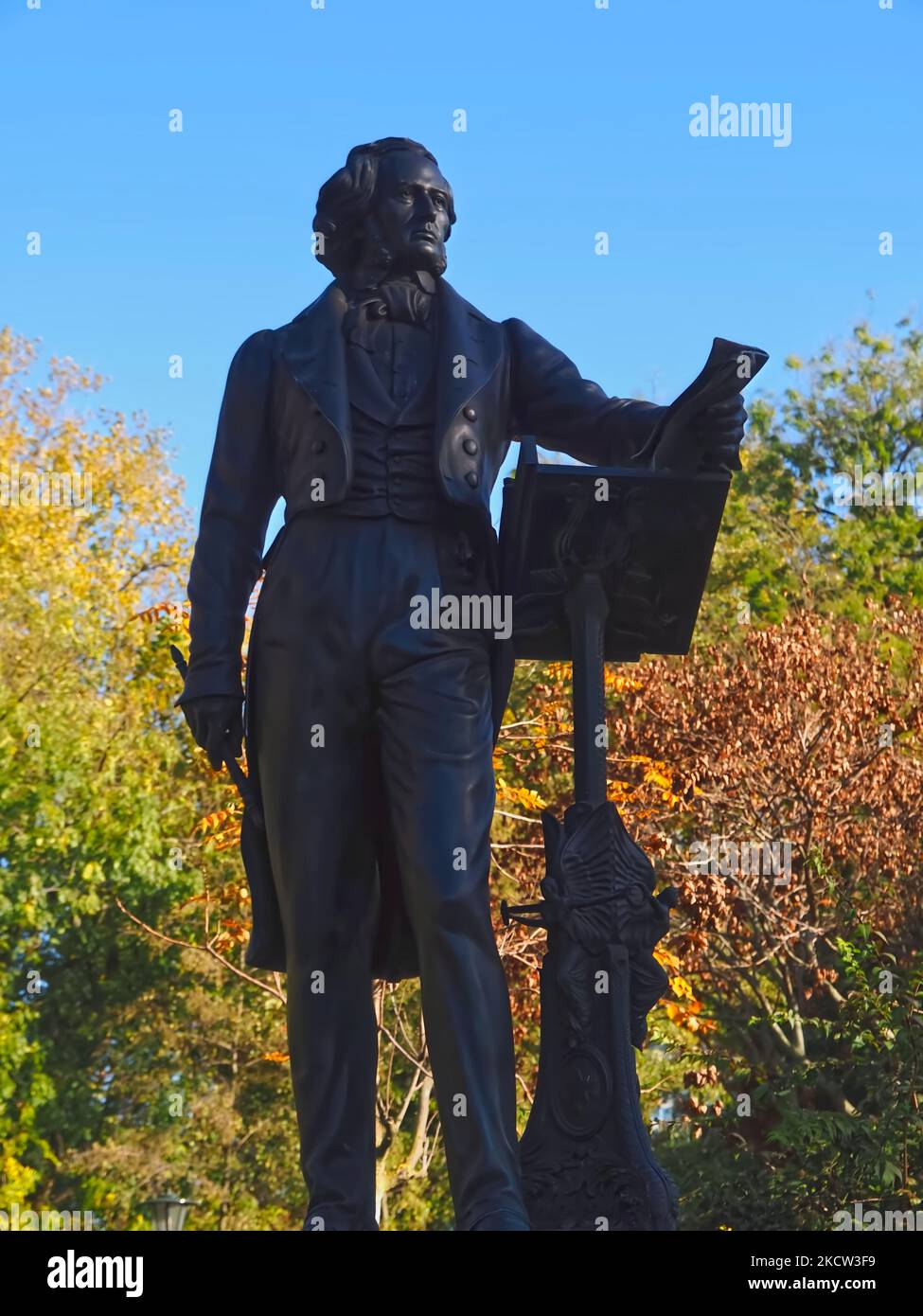 Statue von Felix Mendelssohn Bartholdy in Düsseldorf Stockfoto