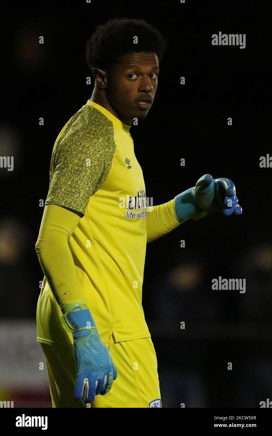 Ghouse Bellagambi aus Huddersfield Town, gesehen während des Premier League 2 Cup-Spiels zwischen Newcastle United und Huddersfield Town am Mittwoch, den 17.. November 2021 im Northumberland FA Headquarters, Whitley Park, Newcastle. (Foto von will Matthews/MI News/NurPhoto) Stockfoto