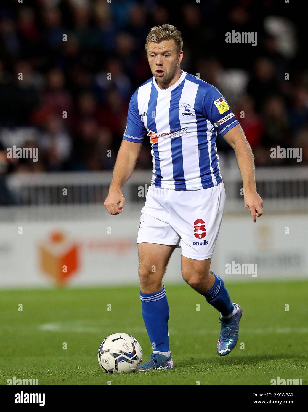 Nicky Featherstone von Hartlepool United während des Spiels der Sky Bet League 2 zwischen Hartlepool United und Forest Green Rovers im Victoria Park, Hartlepool, am Samstag, 20.. November 2021. (Foto von Mark Fletcher/MI News/NurPhoto) Stockfoto