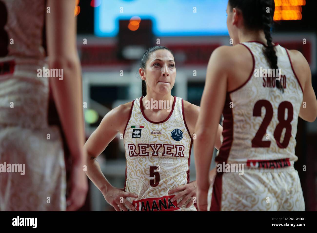 Debora Carangelo (Umana Reyer Venezia) während der Basketball Euroleague Women Championship Umana Reyer Venezia gegen BLMA Montpellier am 24. November 2021 im Palasport Taliercio in Venedig, Italien (Foto: Mattia Radoni/LiveMedia/NurPhoto) Stockfoto