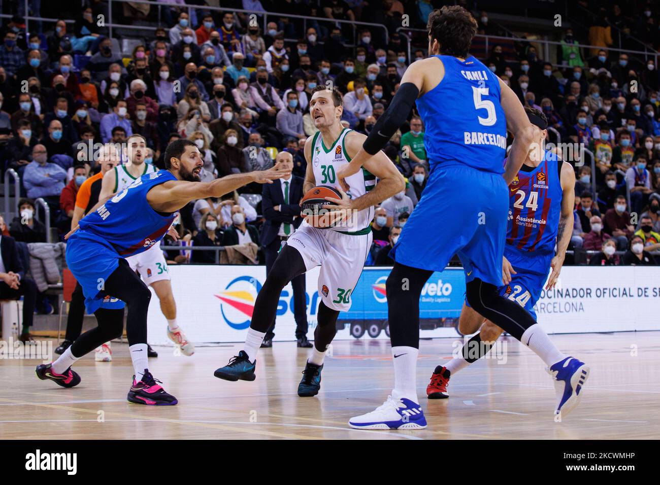 Zoran Dragic von Zalgiris Kaunas während des Euroleague-Spiels von Turkish Airlines zwischen dem FC Barcelona und Zalguiris Kaunas im Palau Blaugrana in Barcelona. (Foto von DAX Images/NurPhoto) Stockfoto