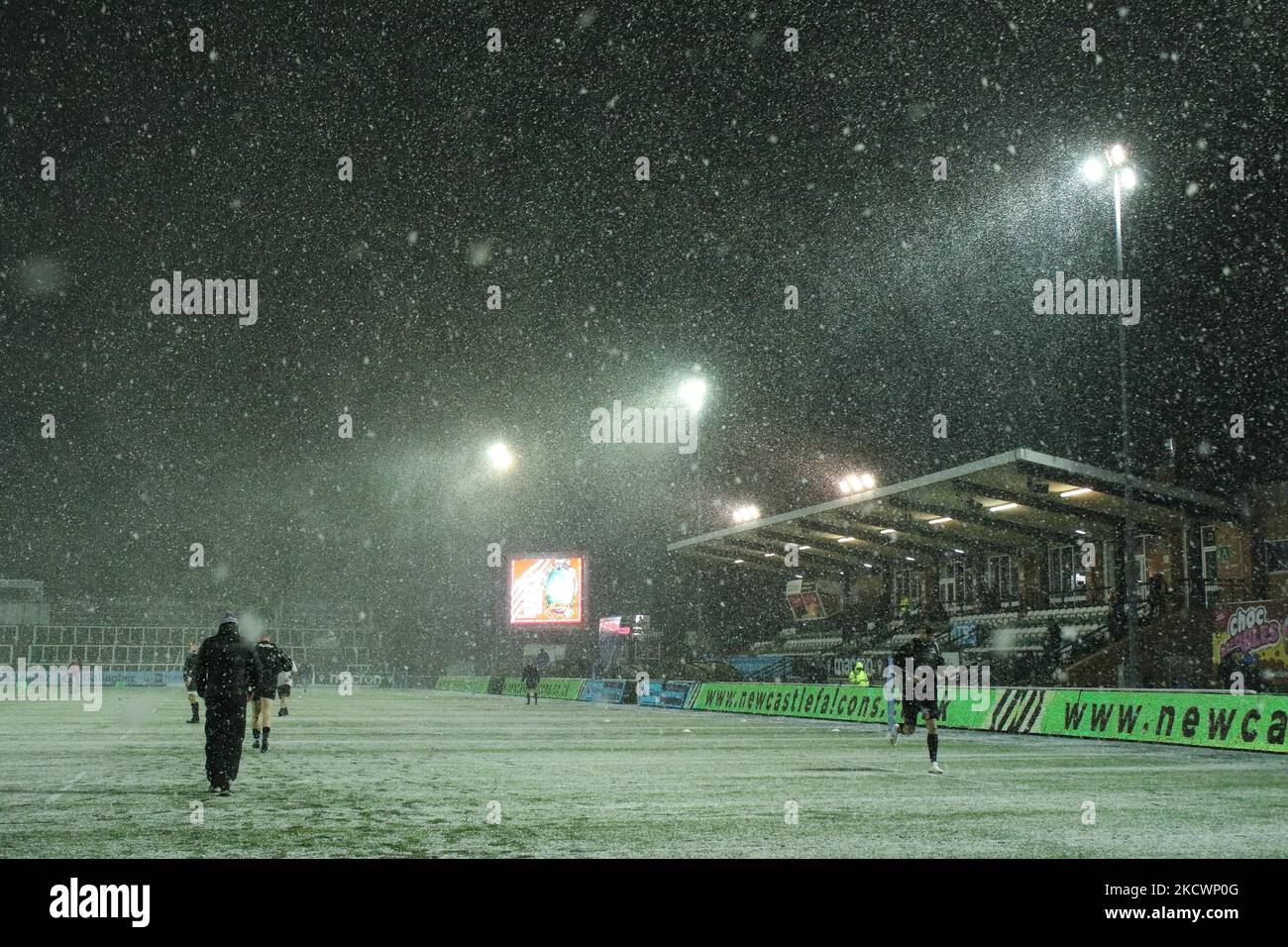 Während des Spiels der Gallagher Premiership zwischen Newcastle Falcons und Worcester Warriors im Kingston Park, Newcastle, am Samstag, den 27.. November 2021. (Kredit: Will Matthews | MI News) (Foto von MI News/NurPhoto) Stockfoto