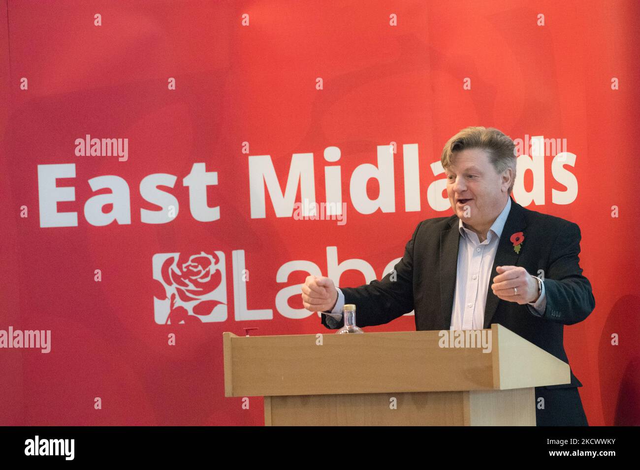 Die East Midlands Labor Party Conference 2022, Holywell Park Conference Center, Loughborough, Leicestershire, England, Großbritannien. 5.. November 2022. David Evans, Generalsekretär der Labour Party, sprach auf der East Midlands Labour Party Konferenz. Quelle: Alan Beastall/Alamy Live News Stockfoto