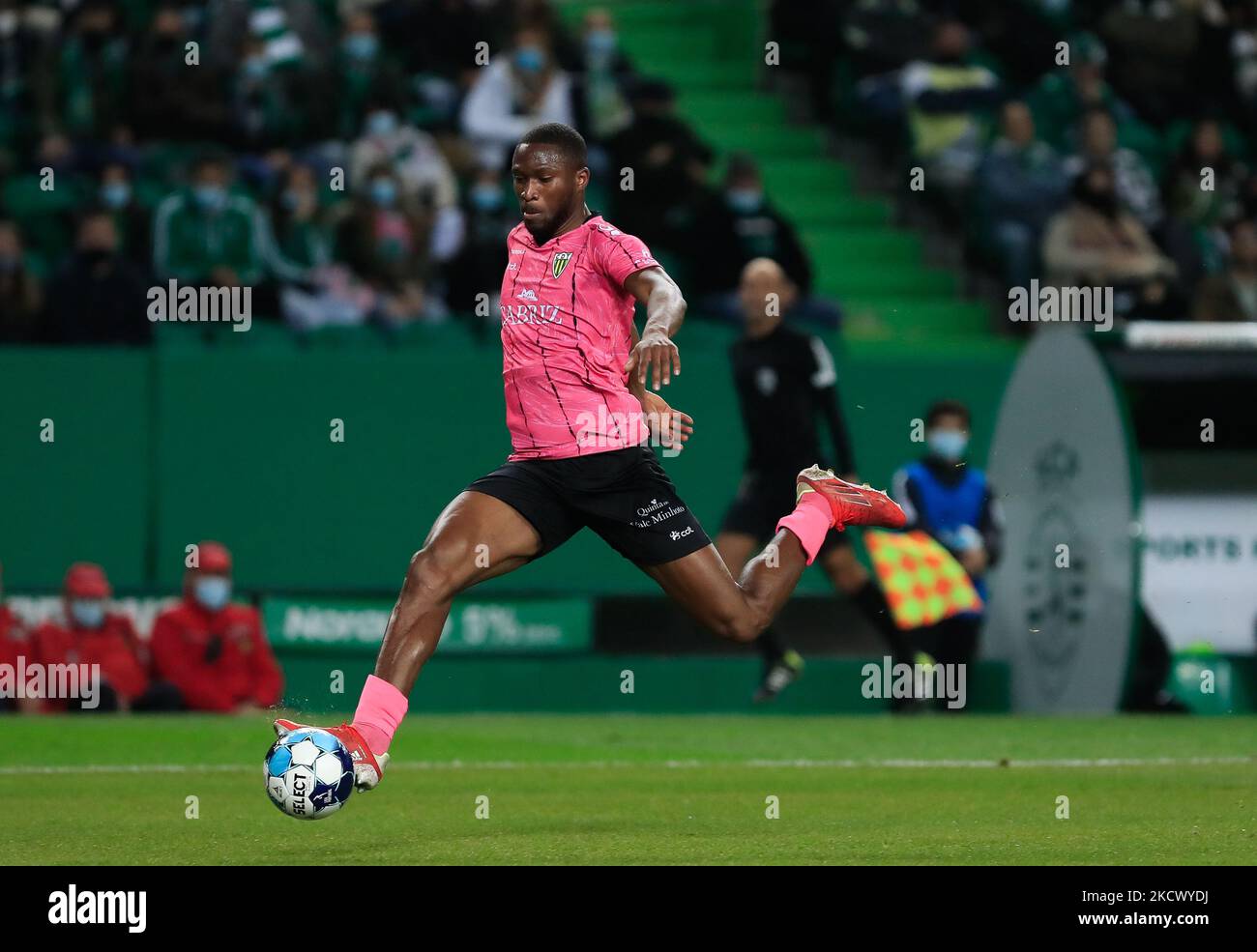 Sagnan von CD Tondela während des Liga-Bwin-Spiels zwischen Sporting CP und CD Tondela im Estadio Jose Alvalade am 28. November 2021 in Lissabon, Portugal. (Foto von Paulo Nascimento/NurPhoto) Stockfoto