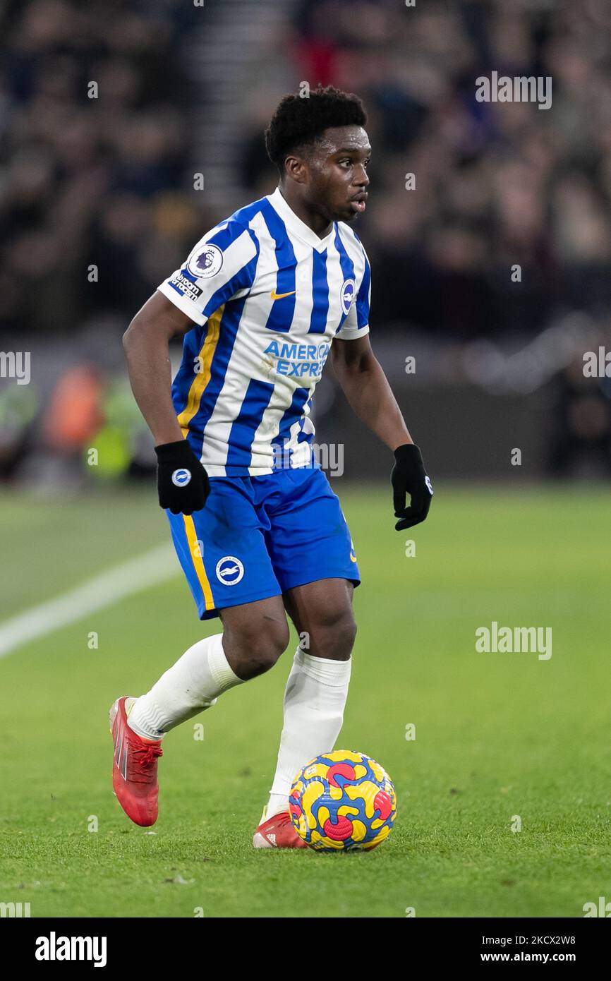 Tariq Lamptey von Brighton & Hove Albion in Aktion während des Premier League-Spiels zwischen West Ham United und Brighton und Hove Albion am Mittwoch, 1.. Dezember 2021, im London Stadium, Stratford. (Foto von Juan Gasperini/MI News/NurPhoto) Stockfoto