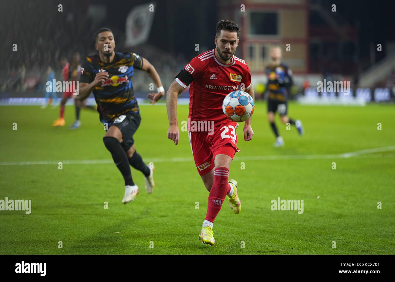 Niko Gießelmann vom FC Union Berlin während der Union Berlin gegen RB Leipzig, Bundesliga, im Union Berlin Stadion, Berlin, Deutschland am 3. Dezember 2021. (Foto von Ulrik Pedersen/NurPhoto) Stockfoto