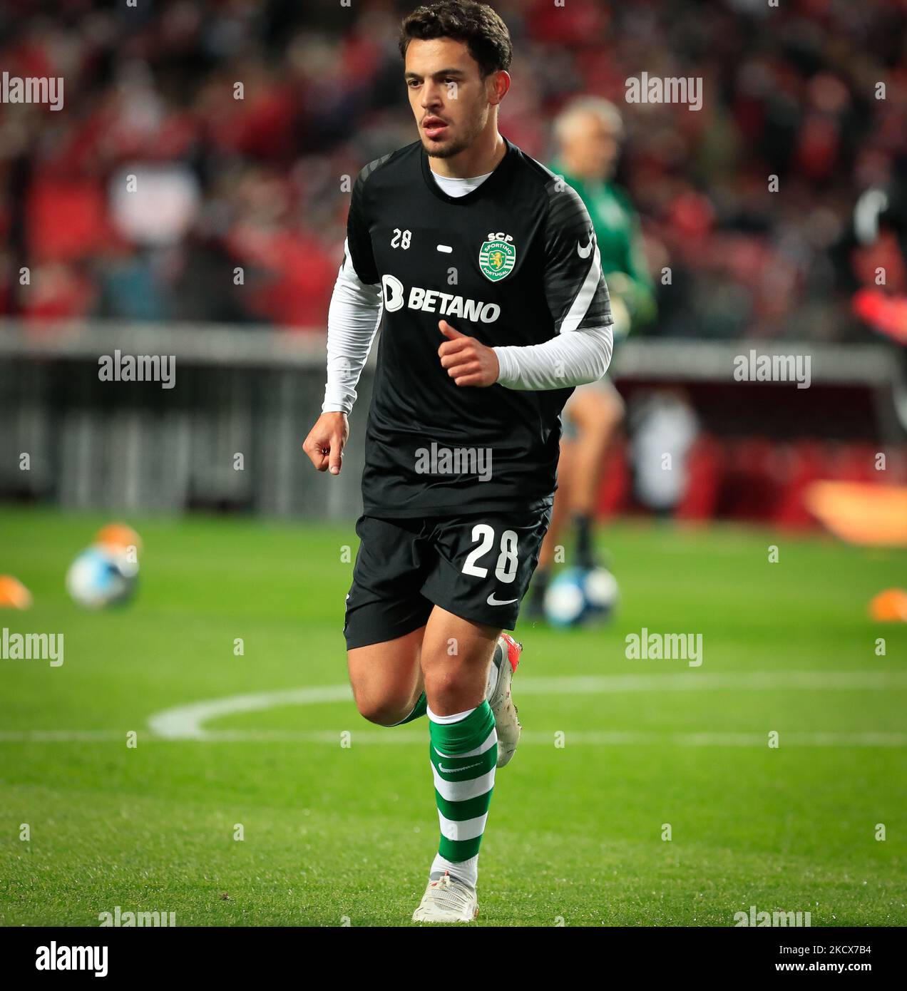 Pedro Goncalves von Sporting CP während des Liga-Bwin-Spiels zwischen SL Benfica und Sporting CP am 3. Dezember 2021 im Estadio da Luz in Lissabon, Portugal. (Foto von Paulo Nascimento/NurPhoto) Stockfoto