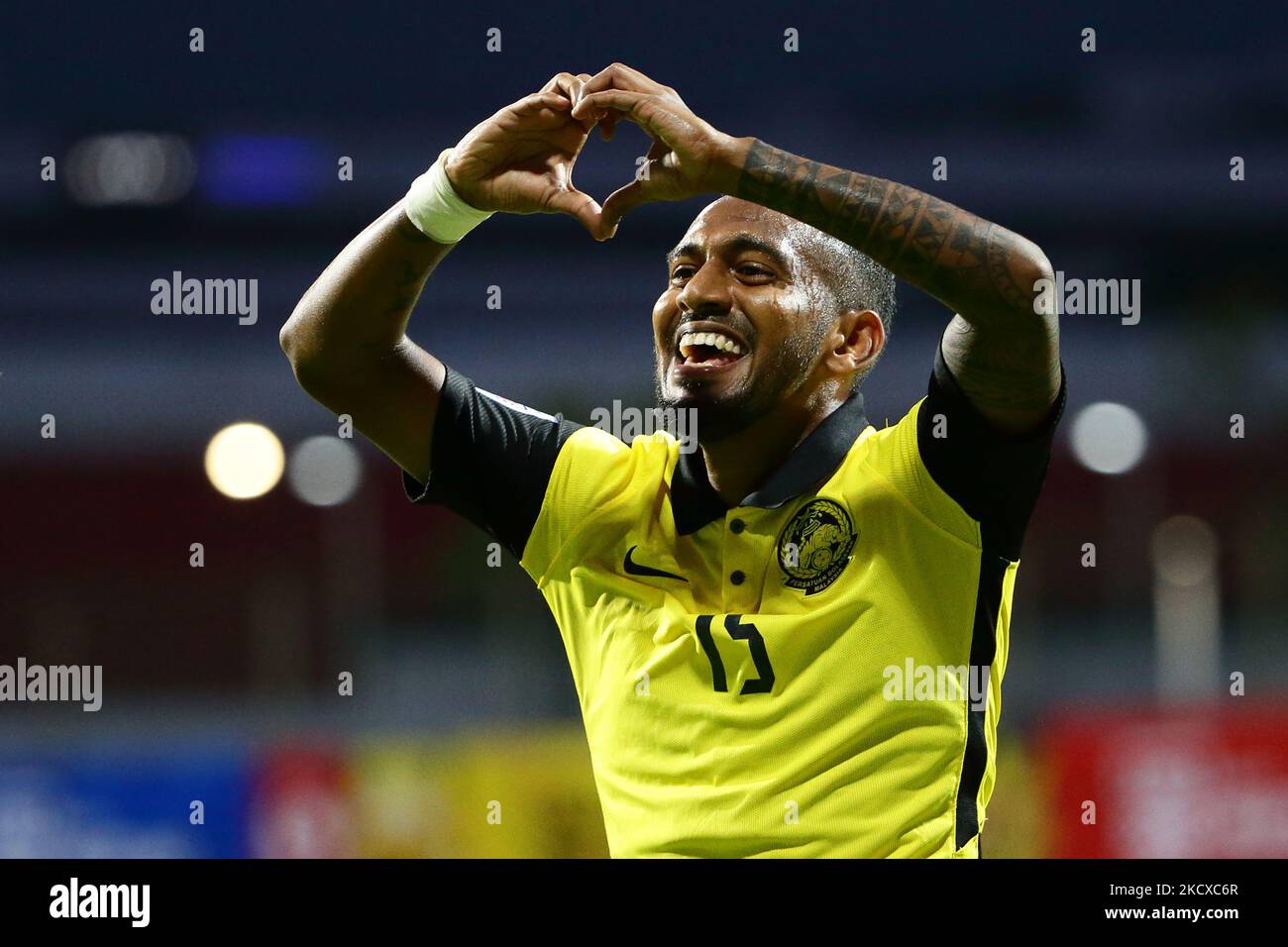 Kogileswaran Raj Mohana Raj aus Malaysia feiert das dritte Tor beim AFF