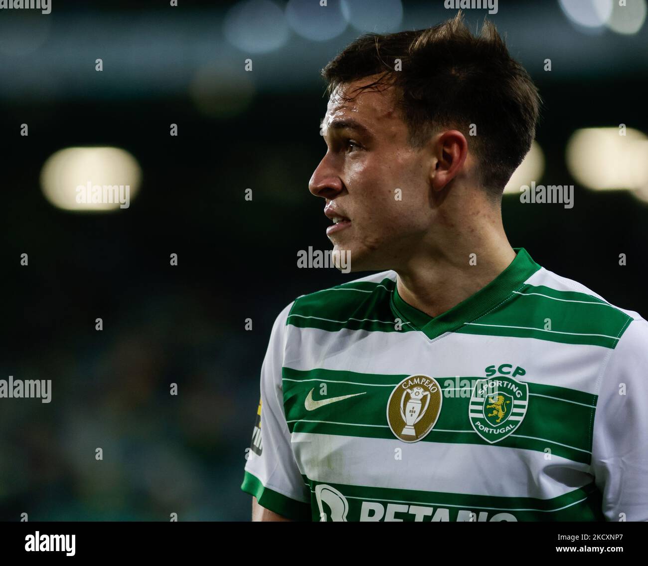 Manuel Ugarte von Sporting CP während des Liga-Bwin-Spiels zwischen Sporting CP und Boavista FC im Estadio Jose Alvalade am 11. Dezember 2021 in Lissabon, Portugal. (Foto von Paulo Nascimento/NurPhoto) Stockfoto