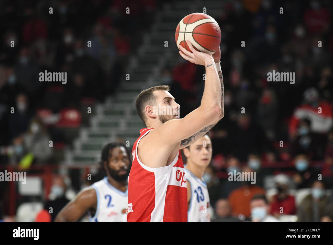 -9 Paulius Sorokas OpenJobMetis Varese während des LBA Italien Championship Matches zwischen Openjobmetis Varese und Devi Napoli Basket am 12. Dezember 2021 in Varese, Italien. (Foto von Fabio Averna/NurPhoto) Stockfoto