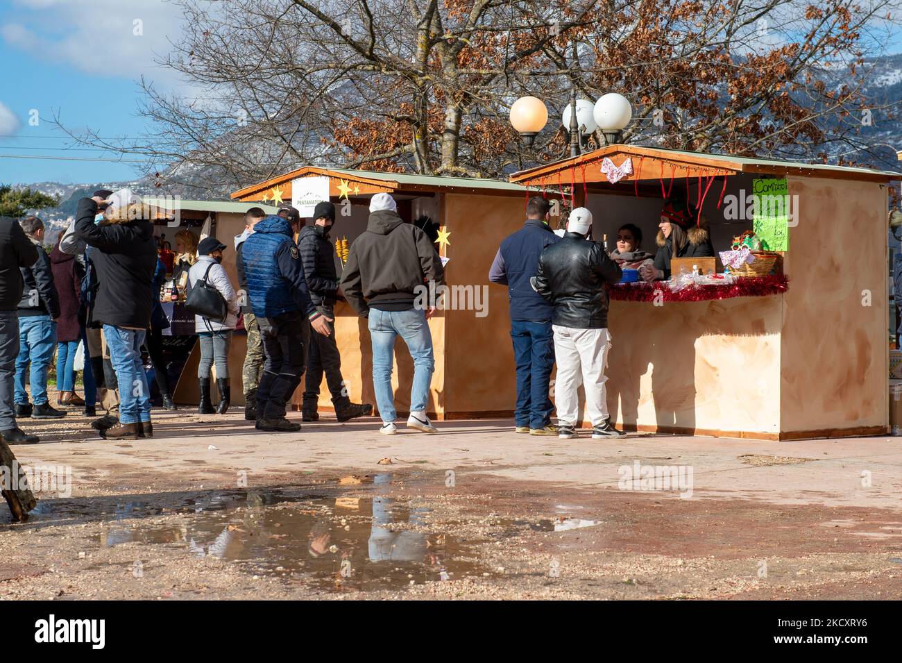 Weihnachtsmarkt in Sant'Elpidio - Rieti, am 12. Dezember 2021. (Foto von Riccardo Fabi/NurPhoto) Stockfoto