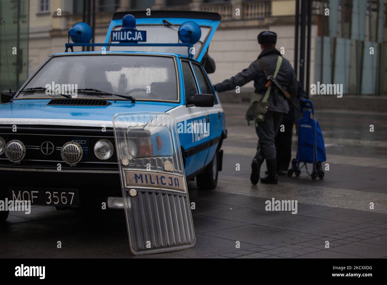 Am 13. Dezember 2021 jährt sich zum 40.. Mal die Erklärung des Kriegsrechts in Polen. Am 13. Dezember 1981 erklärte General Wojciech Jaruzelski in Polen das Kriegsrecht - später gestürzt durch Solidarität. (Foto von Krzysztof Zatycki/NurPhoto) Stockfoto