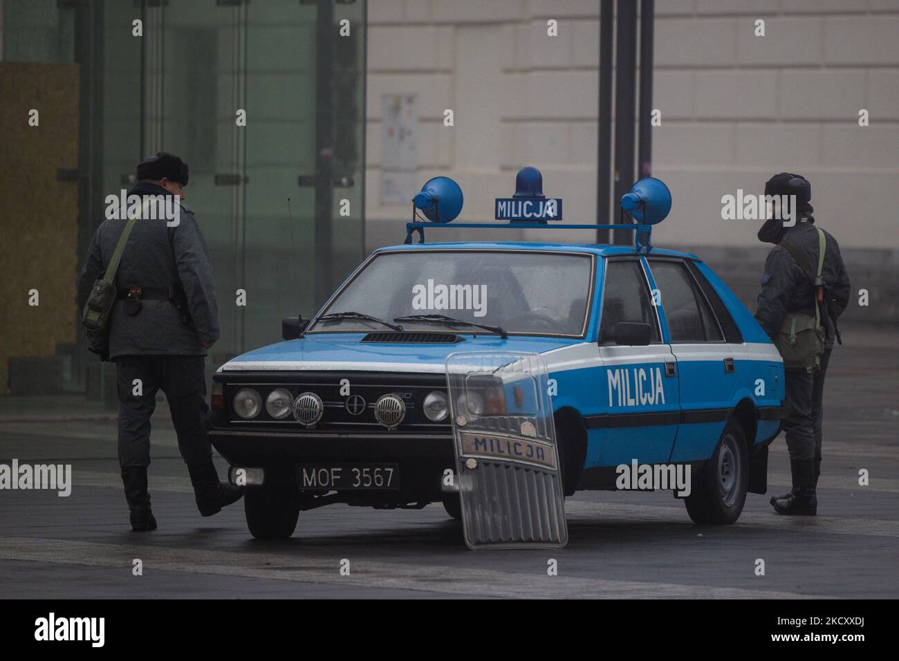 Am 13. Dezember 2021 jährt sich zum 40.. Mal die Erklärung des Kriegsrechts in Polen. Am 13. Dezember 1981 erklärte General Wojciech Jaruzelski in Polen das Kriegsrecht - später gestürzt durch Solidarität. (Foto von Krzysztof Zatycki/NurPhoto) Stockfoto