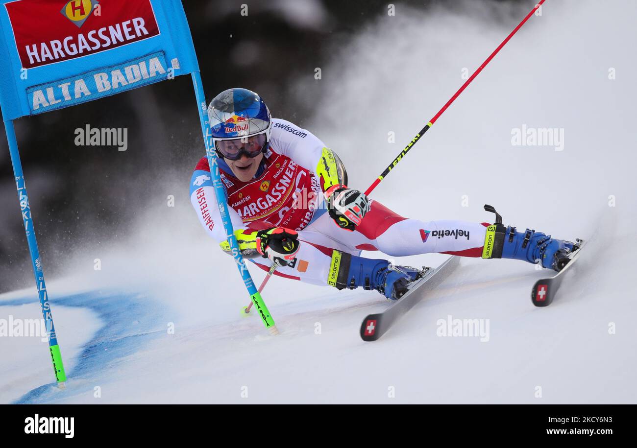 ODERMATT Marco (SUI) Zweiter Platz beim alpinen Skirennen 2021 FIS Ski World Cup - Men&#39;s Riesenslalom am 19. Dezember 2021 auf der Gran Risa in Alta Badia, Italien (Foto by Sergio Bisi/LiveMedia/NurPhoto) Stockfoto