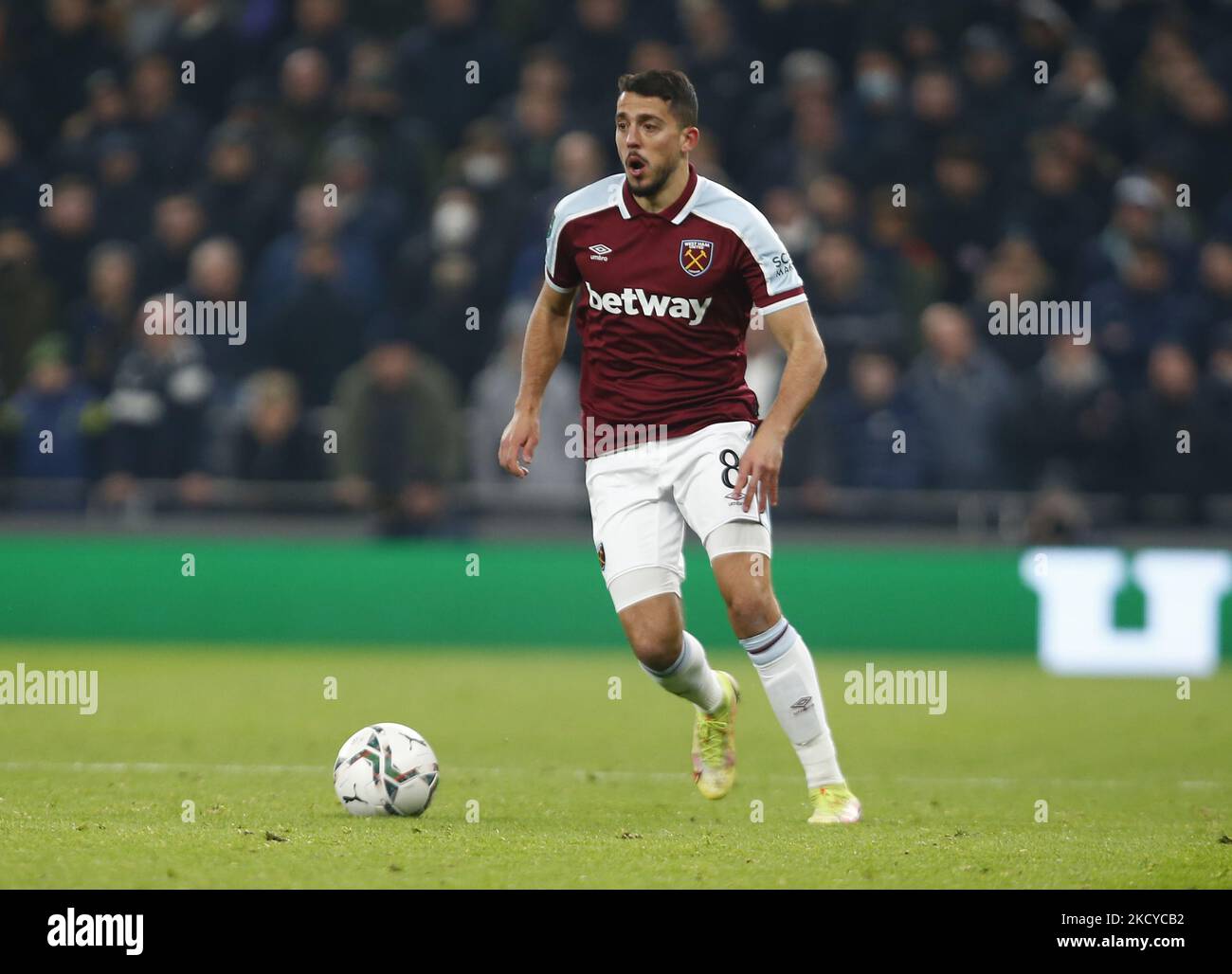 Pablo Fornals von West Ham United beim Carabao Cup Viertelfinale zwischen Tottenham Hotspur und West Ham United im Tottenham Hotspur Stadion, London, England am 22.. Dezember 2021 (Foto by Action Foto Sport/NurPhoto) Stockfoto