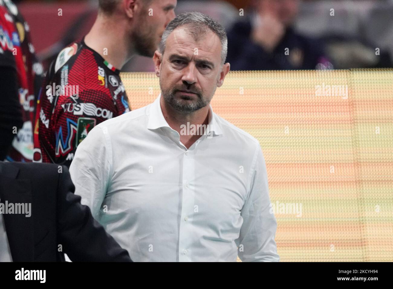 grbic nikola (1Â sicherheitsmann conad perugia) während der Volleyball Italienischen Serie A Männer Superliga Meisterschaft Sir Safety Conad Perugia gegen Volley Verona am 29. Dezember 2021 im PalaBarton in Perugia, Italien (Foto: Loris Cerquiglini/LiveMedia/NurPhoto) Stockfoto