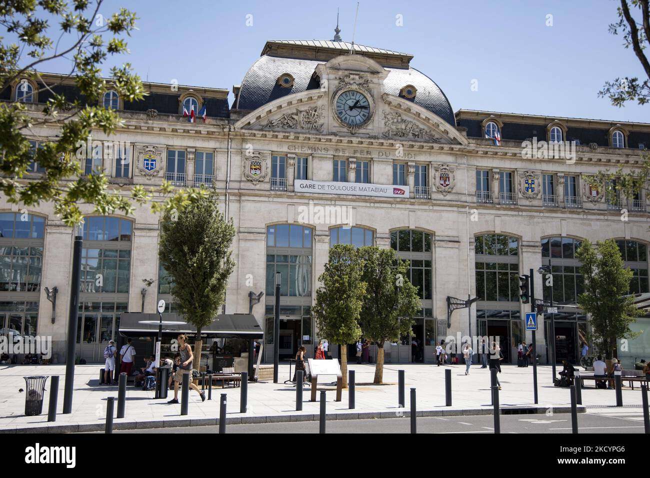 Die Fassade des Bahnhofs Matabiau ist am 11. Juli 2021 in Toulouse, Frankreich, abgebildet. (Foto von Emmanuele Contini/NurPhoto) Stockfoto