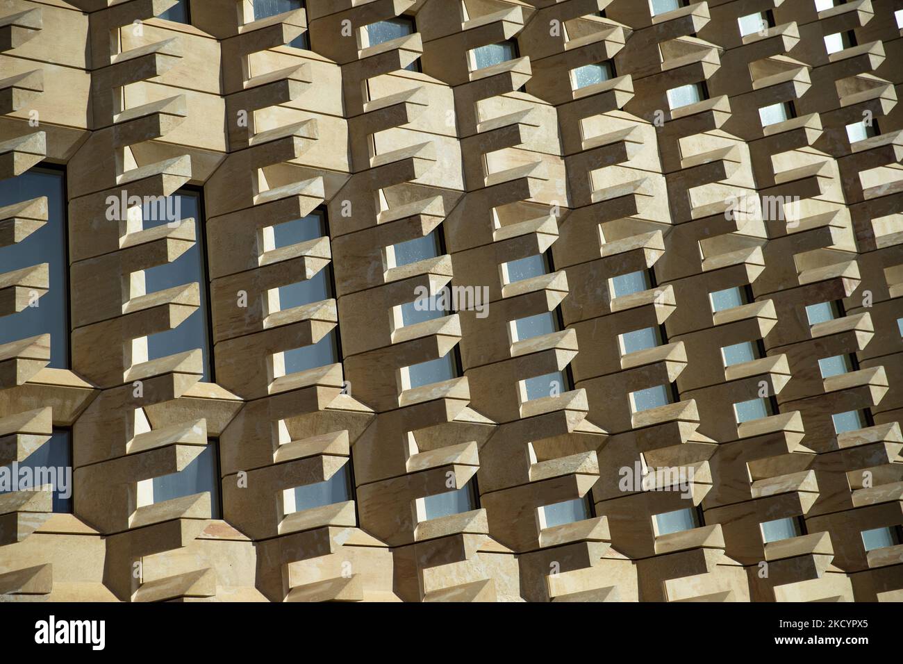 Detail des Parlamentsgebäudes in Valletta, Malta am 24. November 2019. (Foto von Emmanuele Contini/NurPhoto) Stockfoto