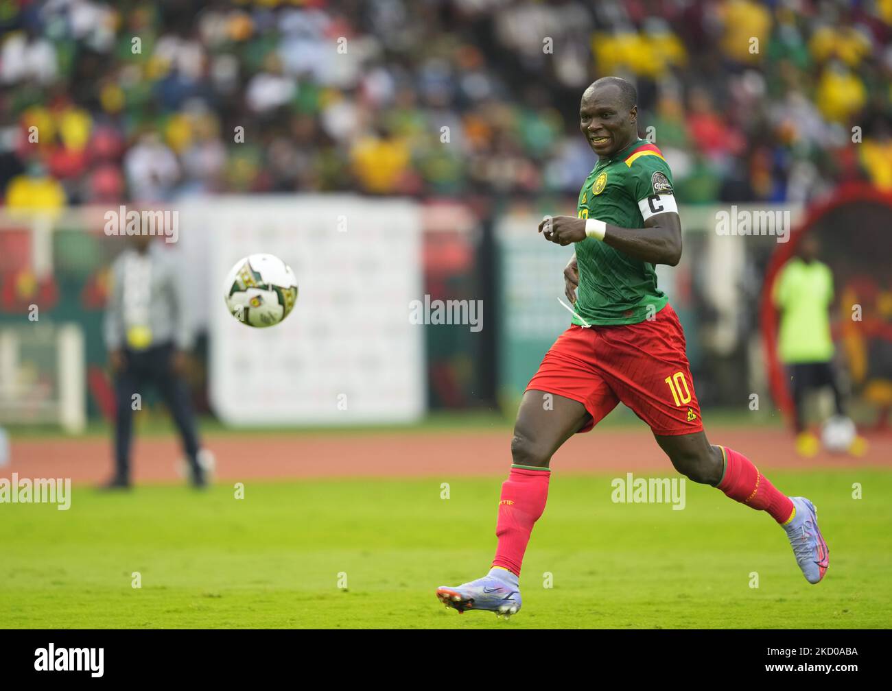 Vincent Aboubakar aus Kamerun während des Kamerun gegen Äthiopien, African Cup of Nations, im Olembe Stadium am 13. Januar 2022. (Foto von Ulrik Pedersen/NurPhoto) Stockfoto