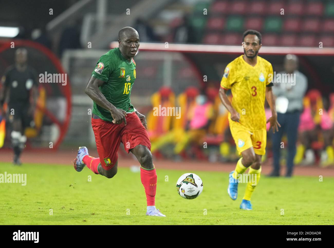 Vincent Aboubakar aus Kamerun während des Kamerun gegen Äthiopien, African Cup of Nations, im Olembe Stadium am 13. Januar 2022. (Foto von Ulrik Pedersen/NurPhoto) Stockfoto