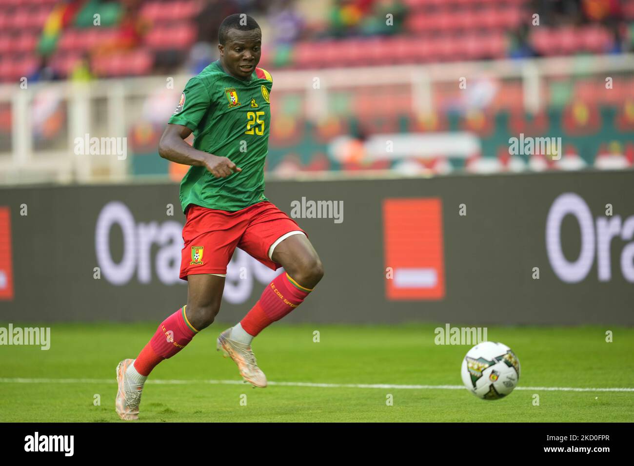 Nouhou Tolo aus Kamerun während des Kamerun gegen Äthiopien, Afrikanischer Fußballpokal, am 13. Januar 2022 im Olembe-Stadion. (Foto von Ulrik Pedersen/NurPhoto) Stockfoto