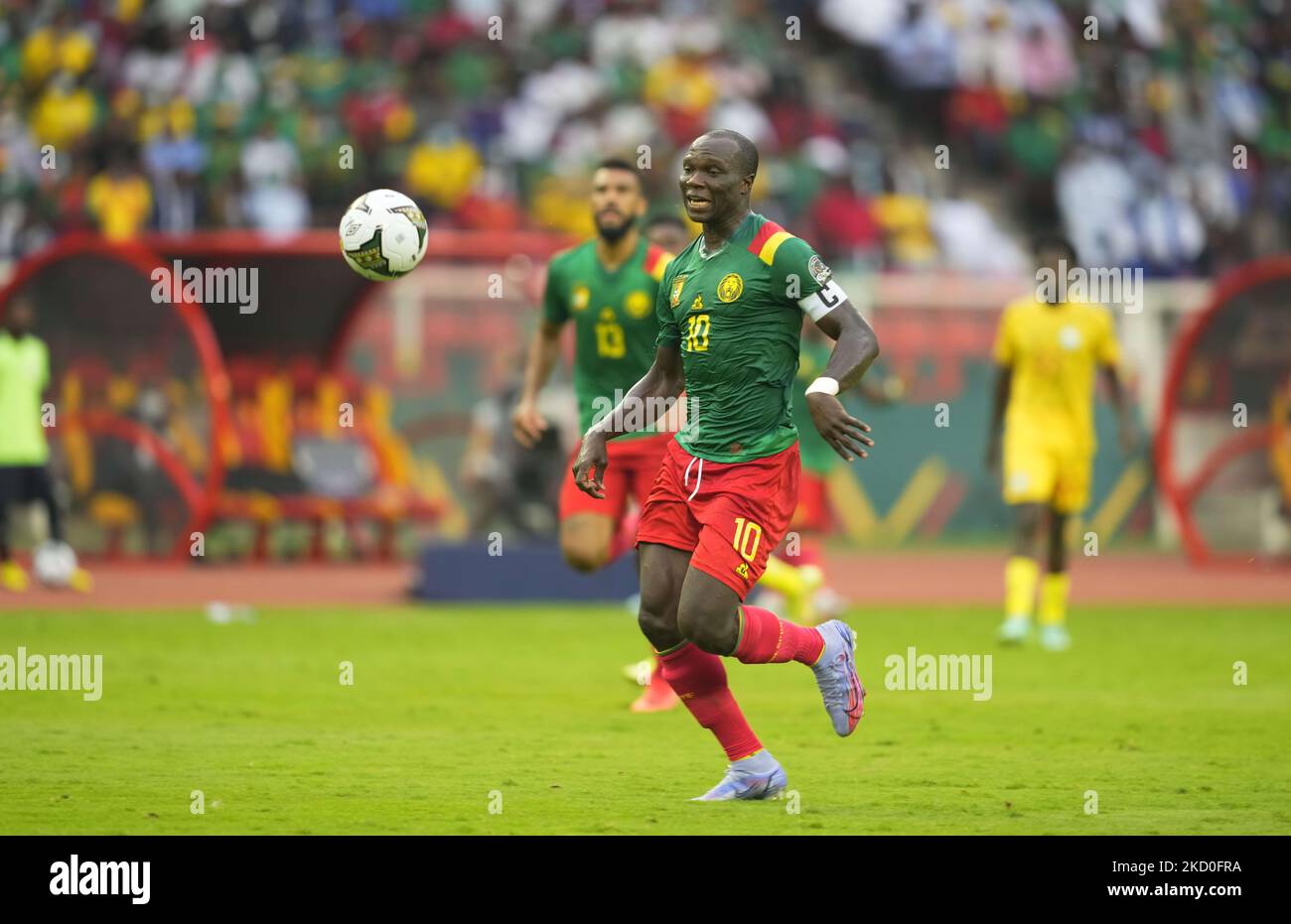 Vincent Aboubakar aus Kamerun während des Kamerun gegen Äthiopien, African Cup of Nations, im Olembe Stadium am 13. Januar 2022. (Foto von Ulrik Pedersen/NurPhoto) Stockfoto