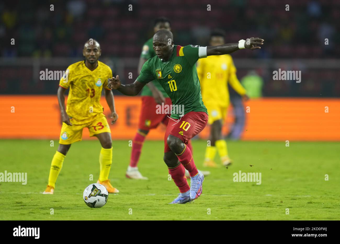 Vincent Aboubakar aus Kamerun während des Kamerun gegen Äthiopien, African Cup of Nations, im Olembe Stadium am 13. Januar 2022. (Foto von Ulrik Pedersen/NurPhoto) Stockfoto