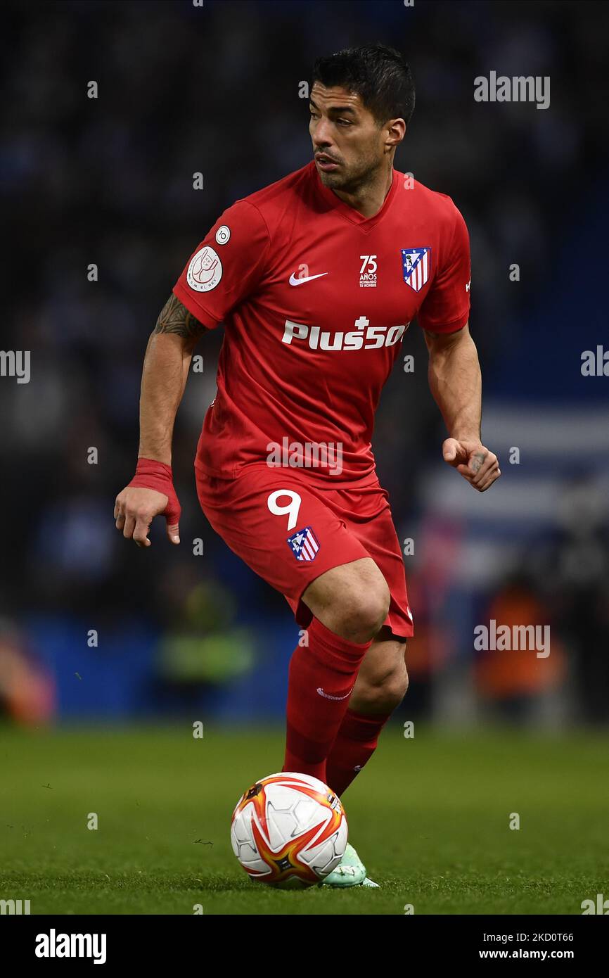 Luis Suarez von Atletico Madrid in Aktion beim Copa del Rey-Spiel zwischen Real Sociedad und Club Atletico de Madrid am 19. Januar 2022 in der reale Arena in San Sebastian, Spanien. (Foto von Jose Breton/Pics Action/NurPhoto) Stockfoto